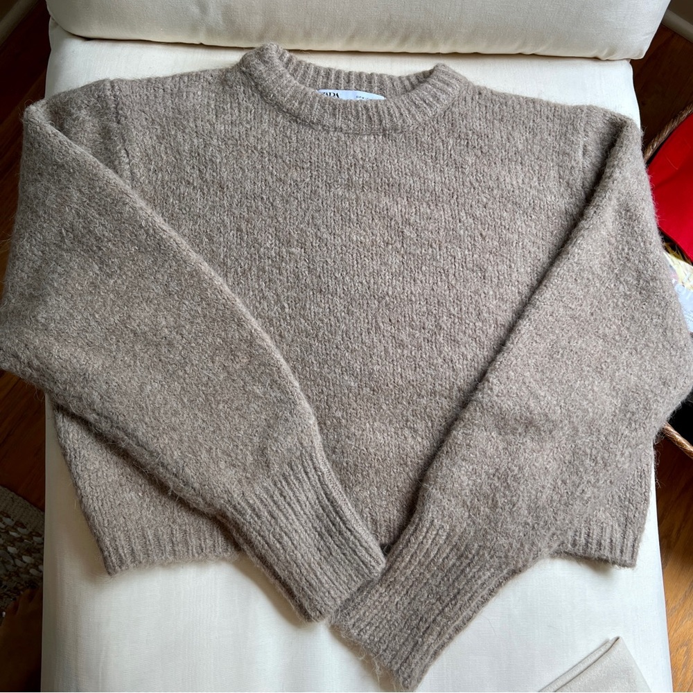 Zara dark stone colored wool sweater.